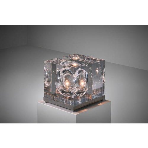 Sculptural Due Cubi Table Lamp, Italy, 1970s For Sale - Image 11 of 15