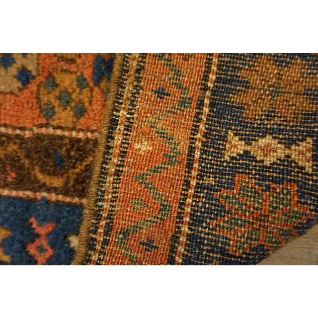 1880s Red Geometric Tribal Antique n.w. Persian Rug 3'10" X 5'10" Handknotted Wool Carpet For Sale In New York - Image 6 of 6