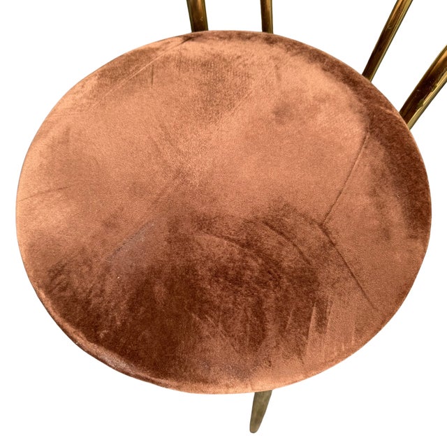 Brass 1970s Brass Side Chair Thonet Style – Made in Italy For Sale - Image 8 of 9
