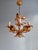 Italian Hollywood Regency Style Floral Chandelier in Gold Metal, 1970s For Sale - Image 10 of 12