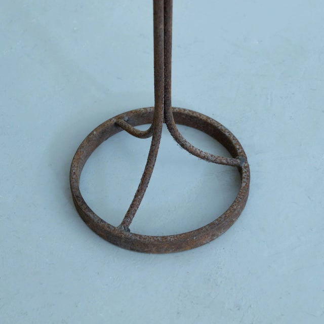 Black 1940s French Iron Floor Candelabra For Sale - Image 8 of 8