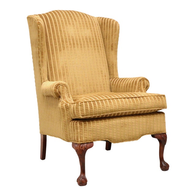 chippendale wing back chair