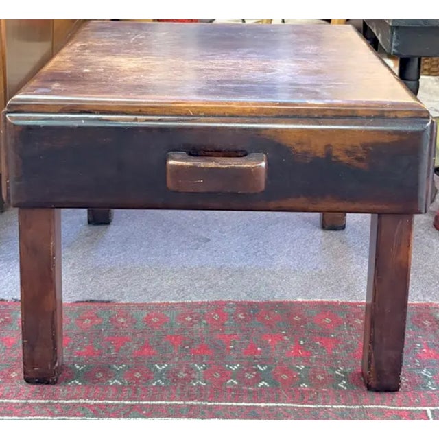 Mid-Century Modern Mid Century Low Side Table With Drawer For Sale - Image 3 of 7