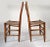 1950s Pair of Mid-20th Century Handmade Solid Oak Ladder Back Side Bistro Dining Chairs For Sale - Image 5 of 12
