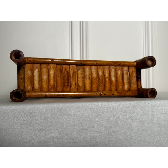 Vintage Coastal Burnt Bamboo Letter Holder Desk Accessory For Sale - Image 12 of 12