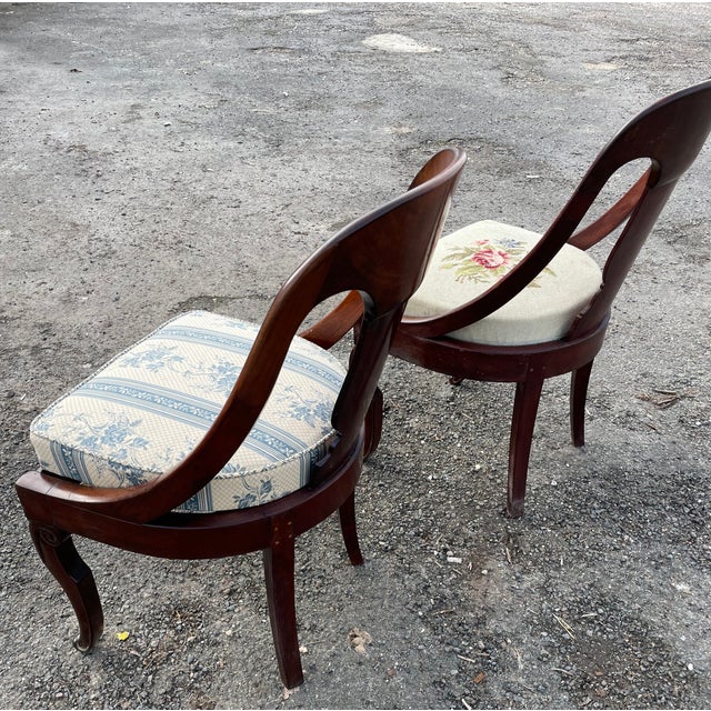 Wood Set of Napoleon III Mahogany Chairs, Set of 4 For Sale - Image 7 of 18