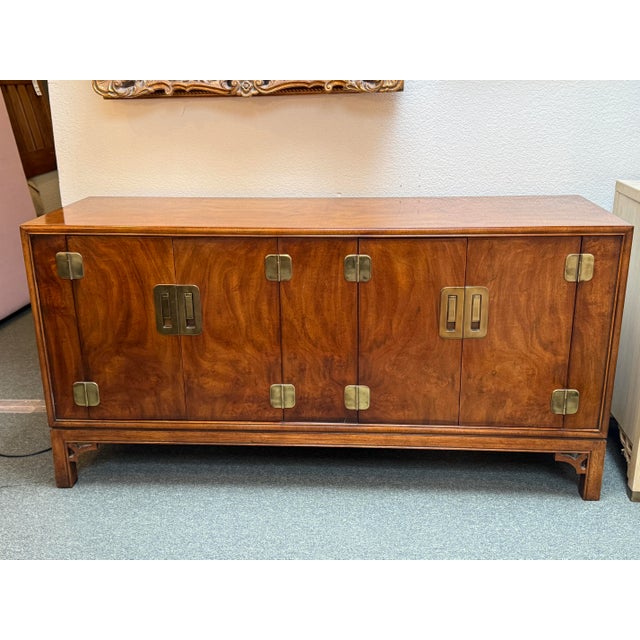 Campaign Vintage Dynasty Collection by Drexel Heritage Walnut Sideboard For Sale - Image 3 of 17