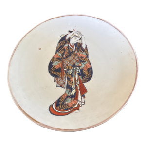 Mid 19th Century Imari Charger of Beautiful Woman of the Floating World - Japanese