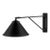 Satin Black Arc Wall Light For Sale