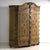 This antique baroque painted wardrobe in pine is a Central European two-door wardrobe with a shaped pediment, faux marble...