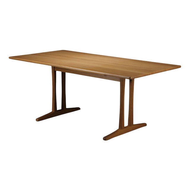 Fully Shaker Dining Table in Oak by Borge Mogensen for FDB Mobler, 1960s For Sale