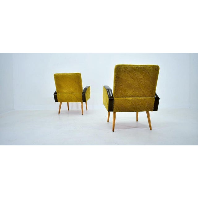 Set of Mid-Century Leather Armchairs attributed to Miroslav Navrátil, 1970s For Sale - Image 13 of 16