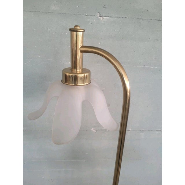 1970s Gold-Plated Brass Floor Lamp, 1970s For Sale - Image 5 of 9