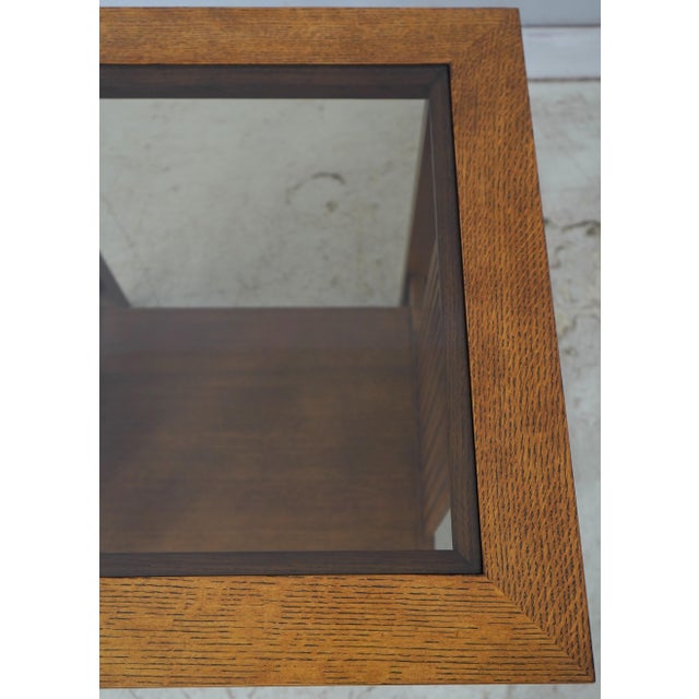 Stickley Mission Oak Glass Top Lamp End Table For Sale - Image 10 of 13