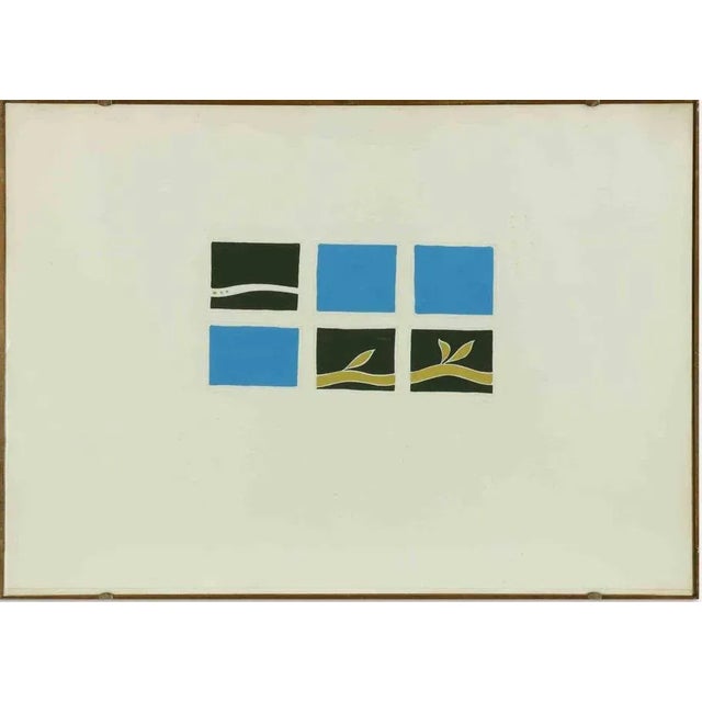 Carlo Cego, A Poet, 1966, Watercolor Drawing on Paper, Framed For Sale - Image 4 of 4