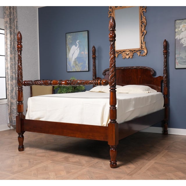 Niagara Furniture Queen Size Poster Bedframe For Sale - Image 9 of 11