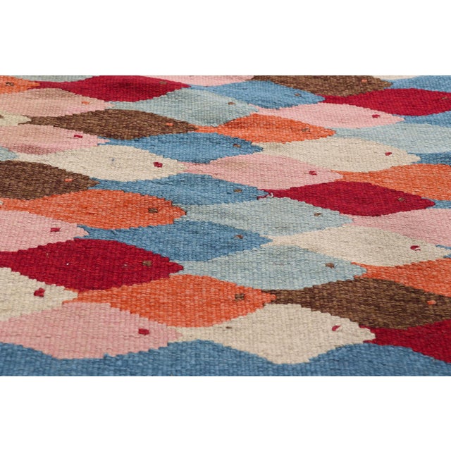 Late 20th Century Vintage Swedish Fish Rollakan Rug, 03'00 X 04'09 For Sale - Image 5 of 10