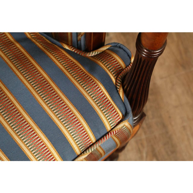 Sheraton Style Vintage Inlaid Mahogany Armchair For Sale - Image 11 of 18