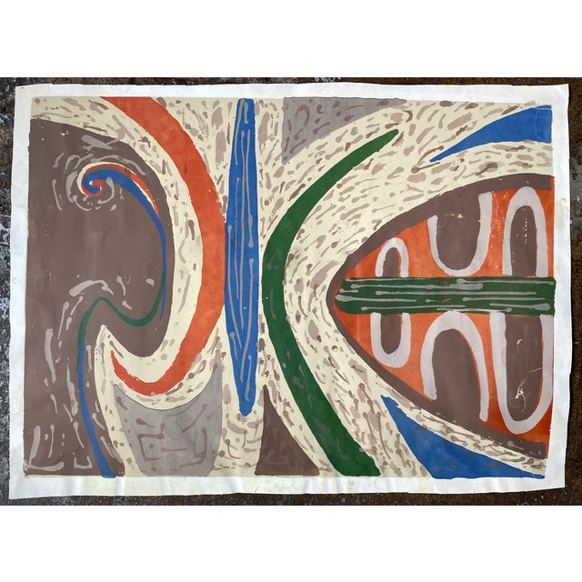 Mid-Century Modern 1960s Kay Yares Woodblock Print For Sale - Image 3 of 3