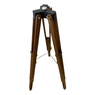 Antique Tripod in Wood and Brass from Gaumont Paris, 1890s For Sale
