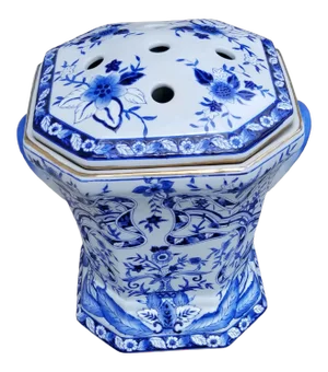Classic Blue and White Porcelain Flower Holder