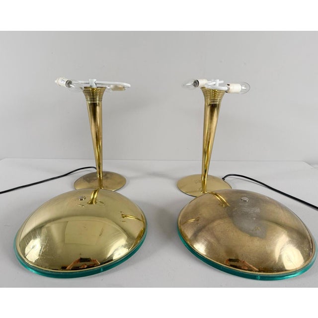 Metal Vintage Table Lamps, Germany, 1980s, Set of 2 For Sale - Image 7 of 18