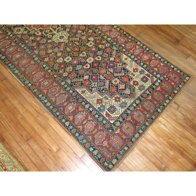 19th Century Zabihi Collection Geometric Karabagh Runner - 4'6" x 12'7" For Sale In New York - Image 6 of 10