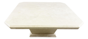 Vintage Travertine Hidden Bar Coffee Table, 1970s
