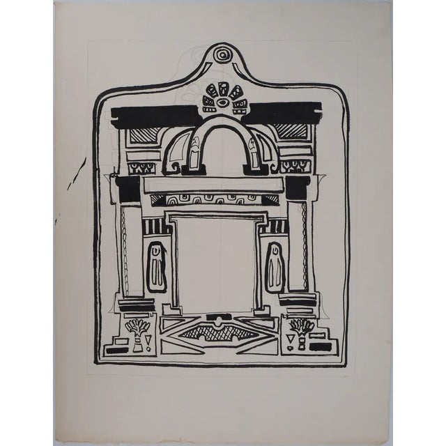 Jacques Soisson, Study of Ketouba, Ink Drawing For Sale - Image 6 of 6