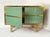 Sage Green Glass and Brass Bar Cabinet or Sideboard, 1970s For Sale - Image 9 of 16
