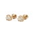 Early 21st Century Pair of Ladies 14k Yellow Gold 0.53ct Shield Cut Diamond Nine Prongs Stud Earrings For Sale - Image 5 of 10