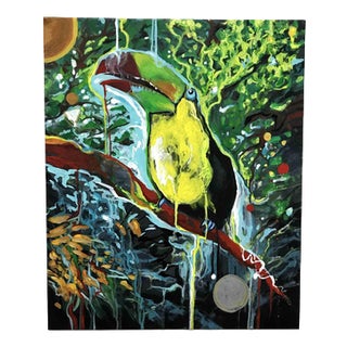 Alessandro Filetti, Toucan, 2013, Acrylic Painting on Canvas, Framed For Sale