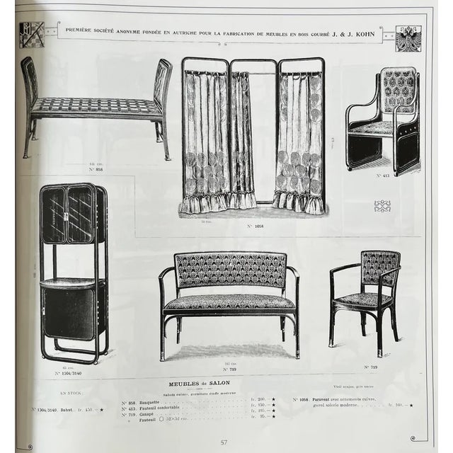 Art Nouveau Seating Group by Koloman Moser for Jacob & Josef Kohn, Vienna, Austria, 1902, Set of 3 For Sale - Image 9 of 18