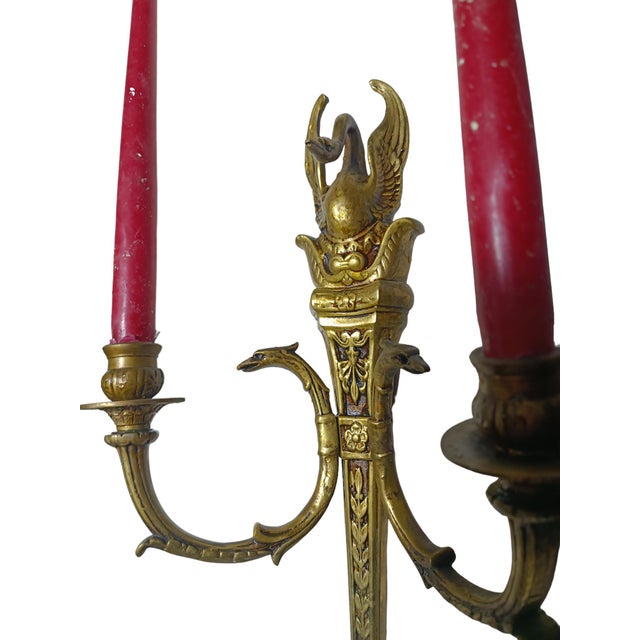 Traditional Empire Candleholders, 1890s, Set of 2 For Sale - Image 3 of 6