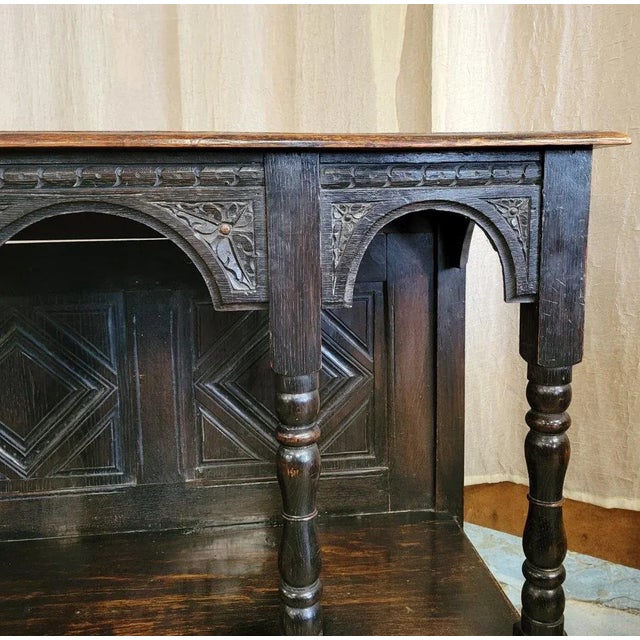 Wood Antique English Console Carved Circa 1840 For Sale - Image 7 of 13