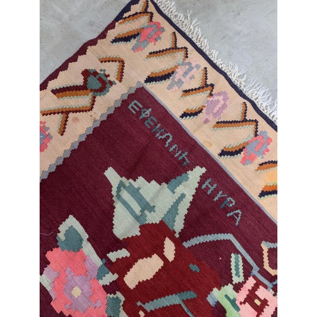 1960s, Handmade Antique Romanian Bessarabian Kilim 6.8' X 10' For Sale - Image 11 of 12