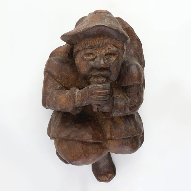 Hand-Carved Oak Wall Figure of a Man, France, 1850s For Sale - Image 12 of 12