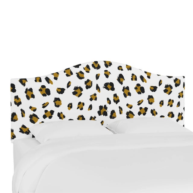Kenmore Headboard in Ochre Brush Cheetah, King For Sale