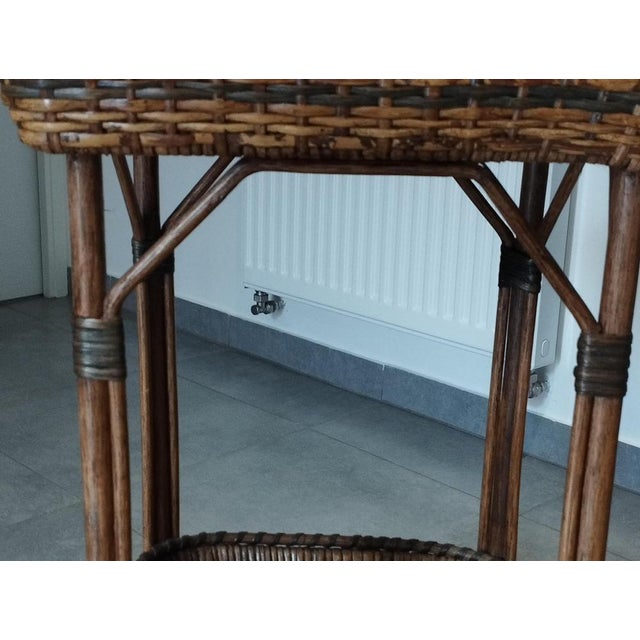 Antique Wicker Side Table, 1890s For Sale - Image 9 of 18