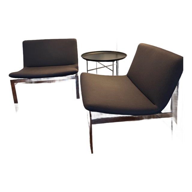 2 B&b Italia Words Chairs by Jefferey Bernett & 1 B&b Italia Fat-Fat Patricia Urquiola Side Table For Sale