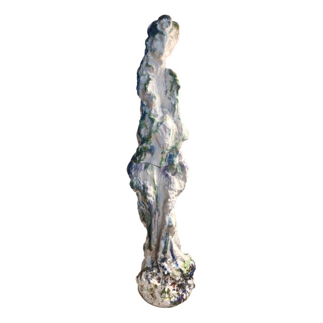 Ernesto Treccani, Woman Abstract Sculpture, 1970s, Polished Earthenware For Sale