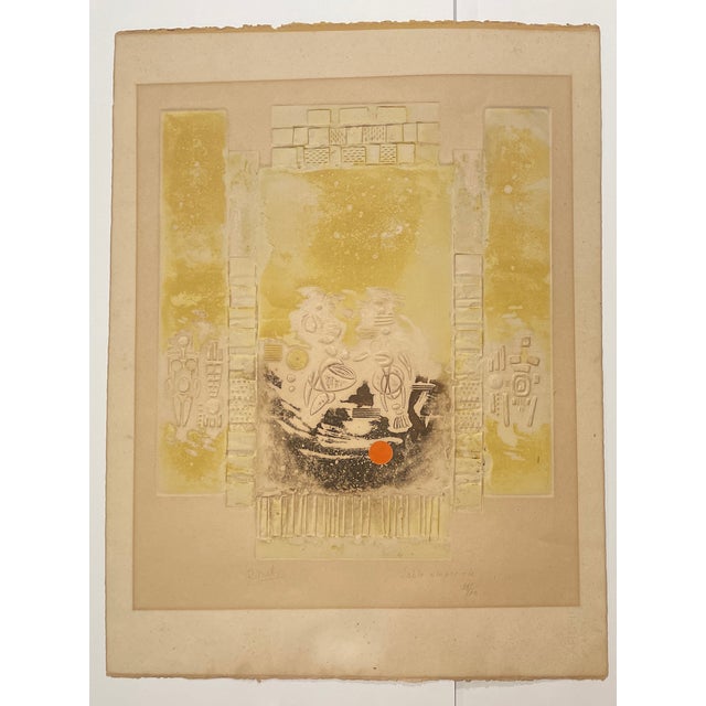 Off-white Rene Mels Sable Empreinte Embossed Etching For Sale - Image 8 of 8