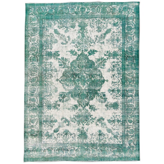 Mid 20th Century Vintage Overdye Rug For Sale - Image 12 of 12