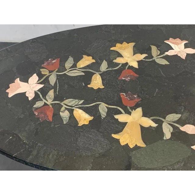 Metal Green Marble Table, 1930s For Sale - Image 7 of 13