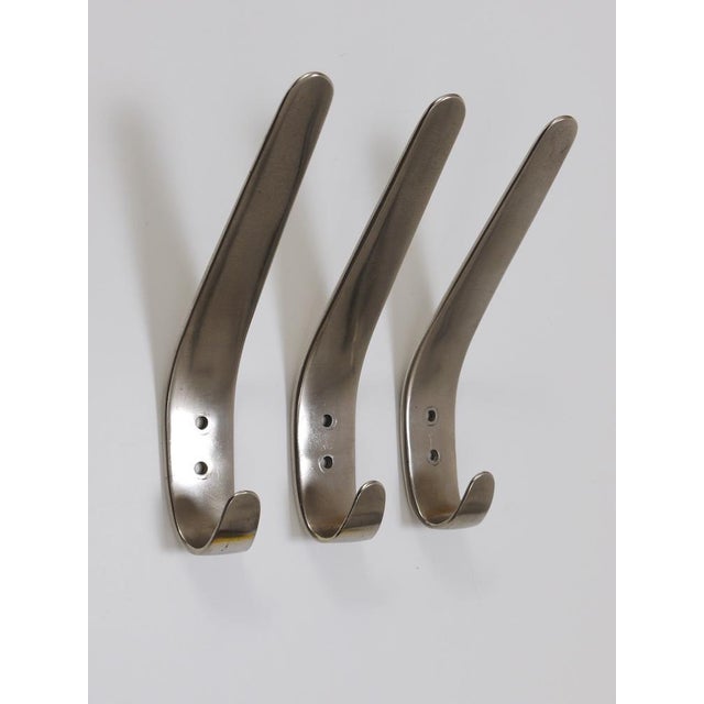 Vintage Nickel-Plated Brass Wall Hook by Carl Auböck, Austria, 1950s For Sale - Image 10 of 15