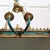 Chandelier in Gilded Bronze and Green Lacquered Metal For Sale - Image 10 of 18