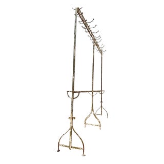 Victorian Wrought Iron Painted Coat Stand For Sale