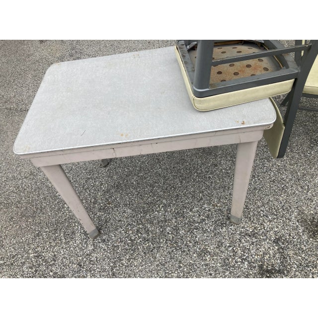 Metal 1960s Industrial Age Tanker Set-Table by General Fireproofing and Steelcase Chairs - Set of 3 For Sale - Image 7 of 8