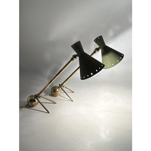 Mid-Century Table Lamps attributed to Stilnovo, Milano, Italy, 1950s, Set of 2 For Sale - Image 11 of 13