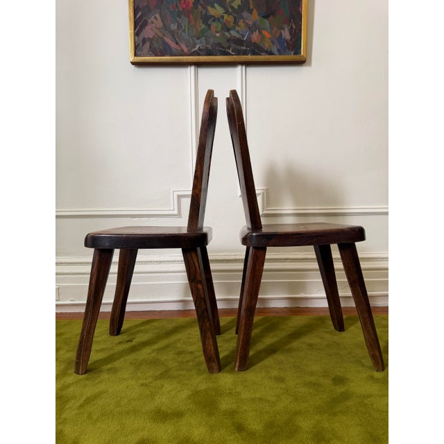 Pair of Mid 20th Century Olavi Hanninen Attributed Crown Side Chairs For Sale - Image 11 of 12